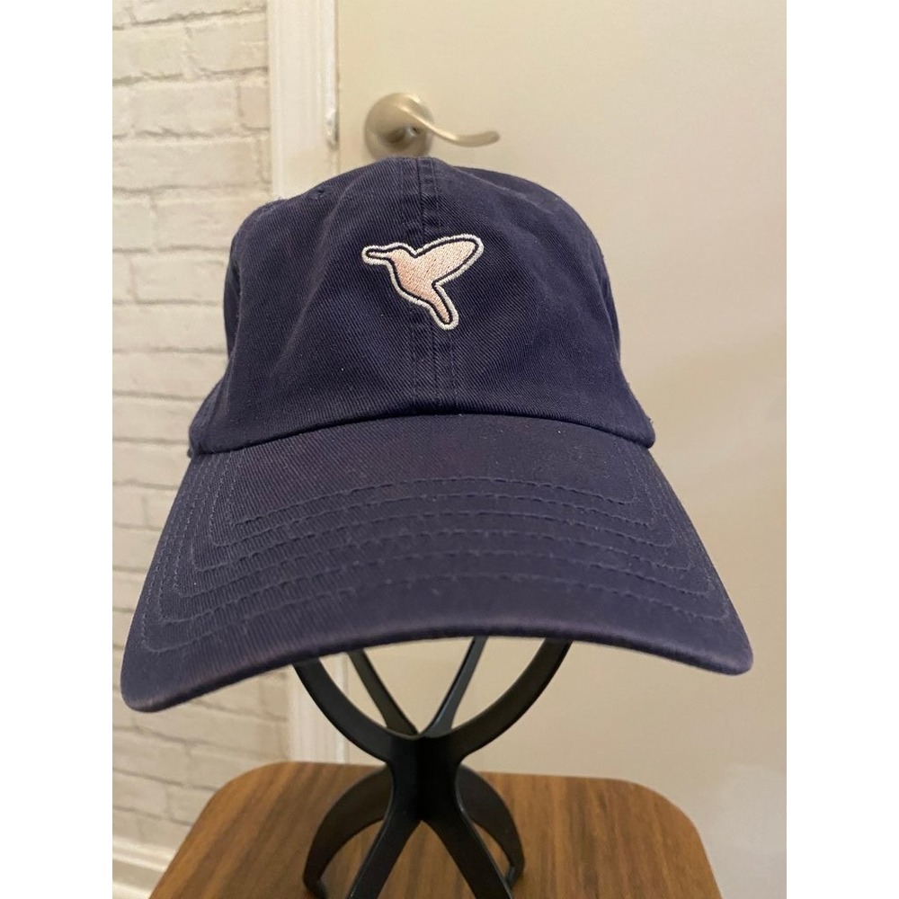 Mauijim Trucker hat Navy Blue Embroidered Bird Logo. Free The Bird